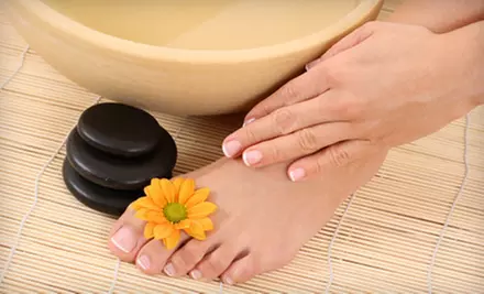 $39 for Thermal Manicure and Hot-Stones Pedicure at A-Spot Nail Studio & Spa in Highland Heights ($80 Value) - Primary Image