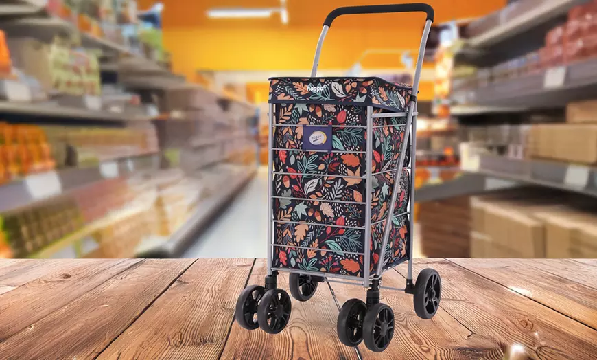 Image 15: Hoppa Lightweight Four or Six Wheel Folding Shopping Trolley