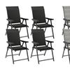 Image 1: Outsunny Set of 4 Folding Garden Chairs