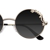 Image 6: Emblem Eyewear - Womens Flower Floral Boho Round Mirror Womens Sunglasses