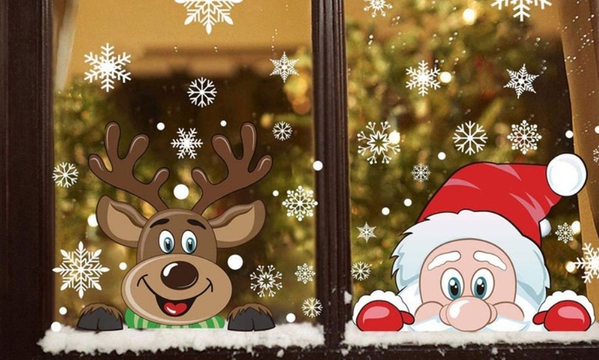Image 8: Four or Eight Pieces Christmas Window Stickers - Style 1 or 2 