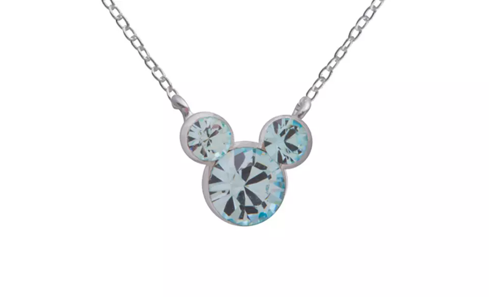 Disney Mickey Birthstone Pendant. Multiple Styles Available. - Second Medium