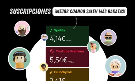 5 € de crédito para ahorrar en tus suscripciones digitales - Spliiit