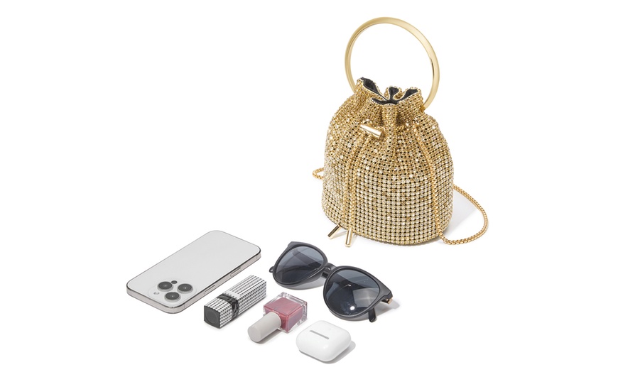 Image 11: Bolso bombonera de fiesta con apliques brillantes