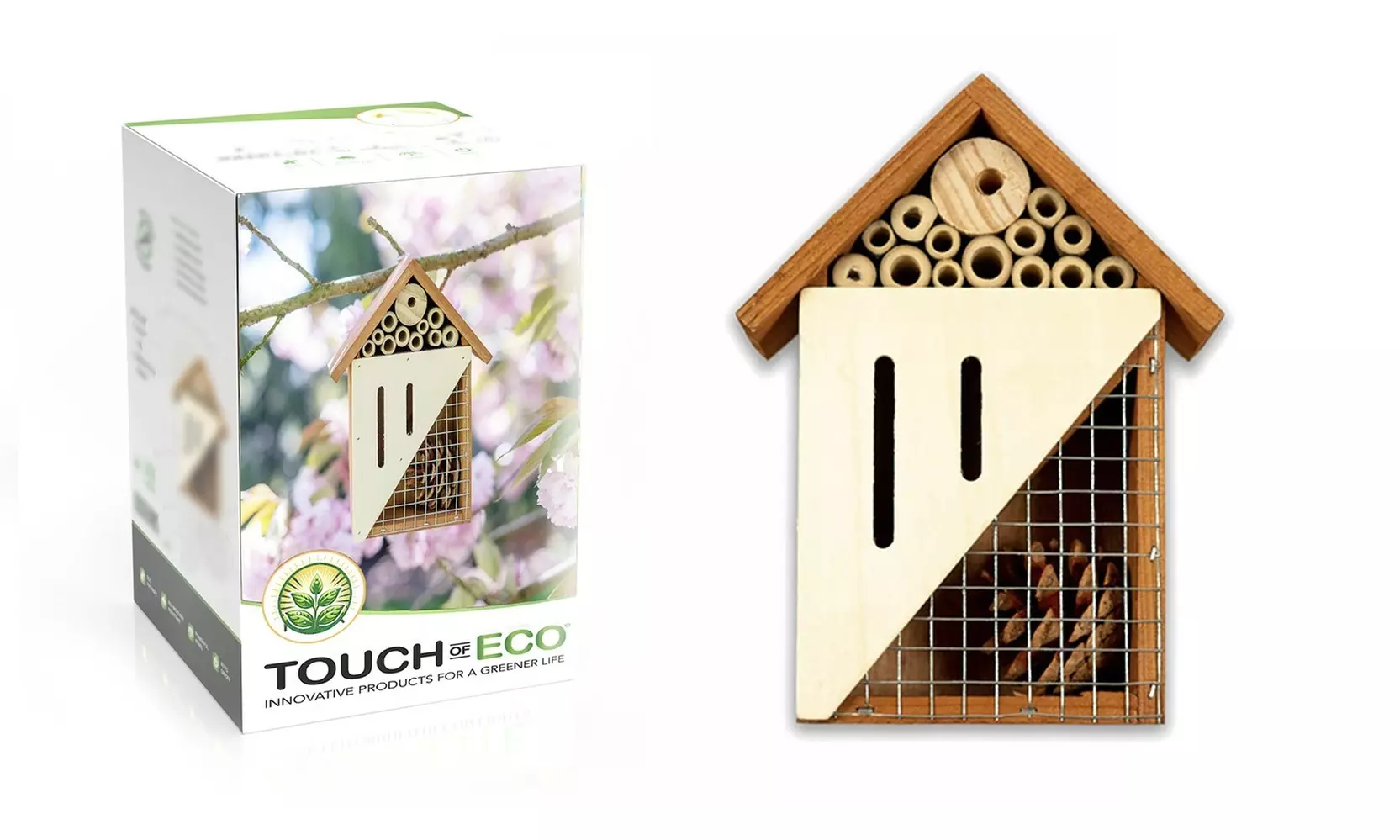 Hand Crafted Multicompartment Wooden Pollinating Houses for Bees & Butterflies