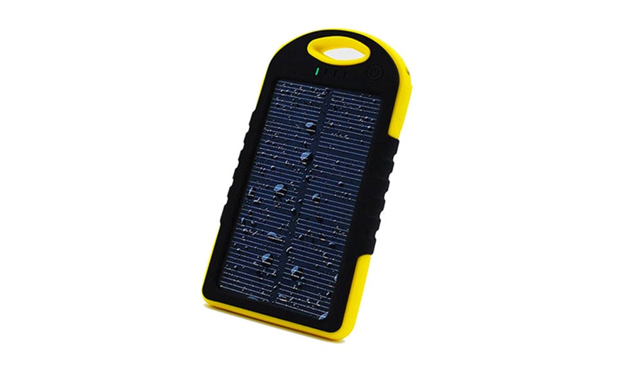 Image 7: Water-Resistant Portable Solar Power Bank Charger