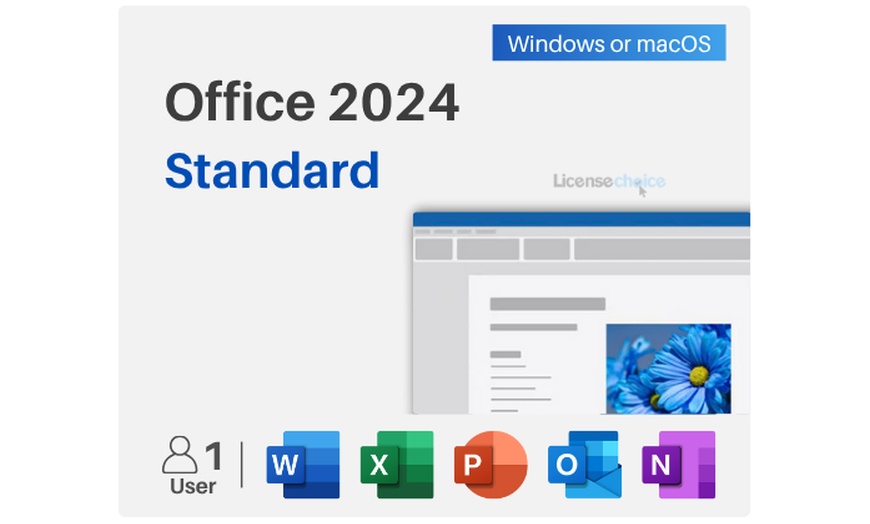 Image 1: Lifetime Microsoft Office 2024 Standard for Both Windows and Mac