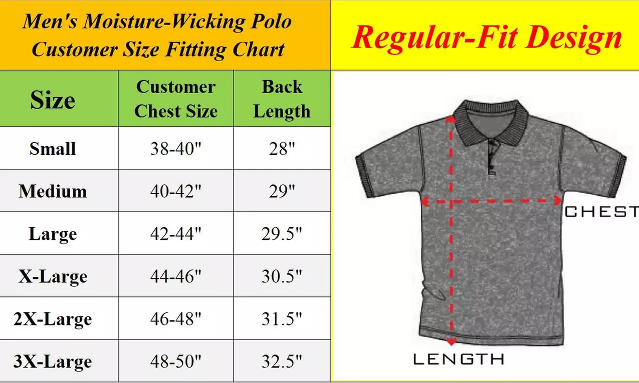 Men's Galaxy By Harvic Moisture Wicking Tagless Polo Shirt (S-3XL)