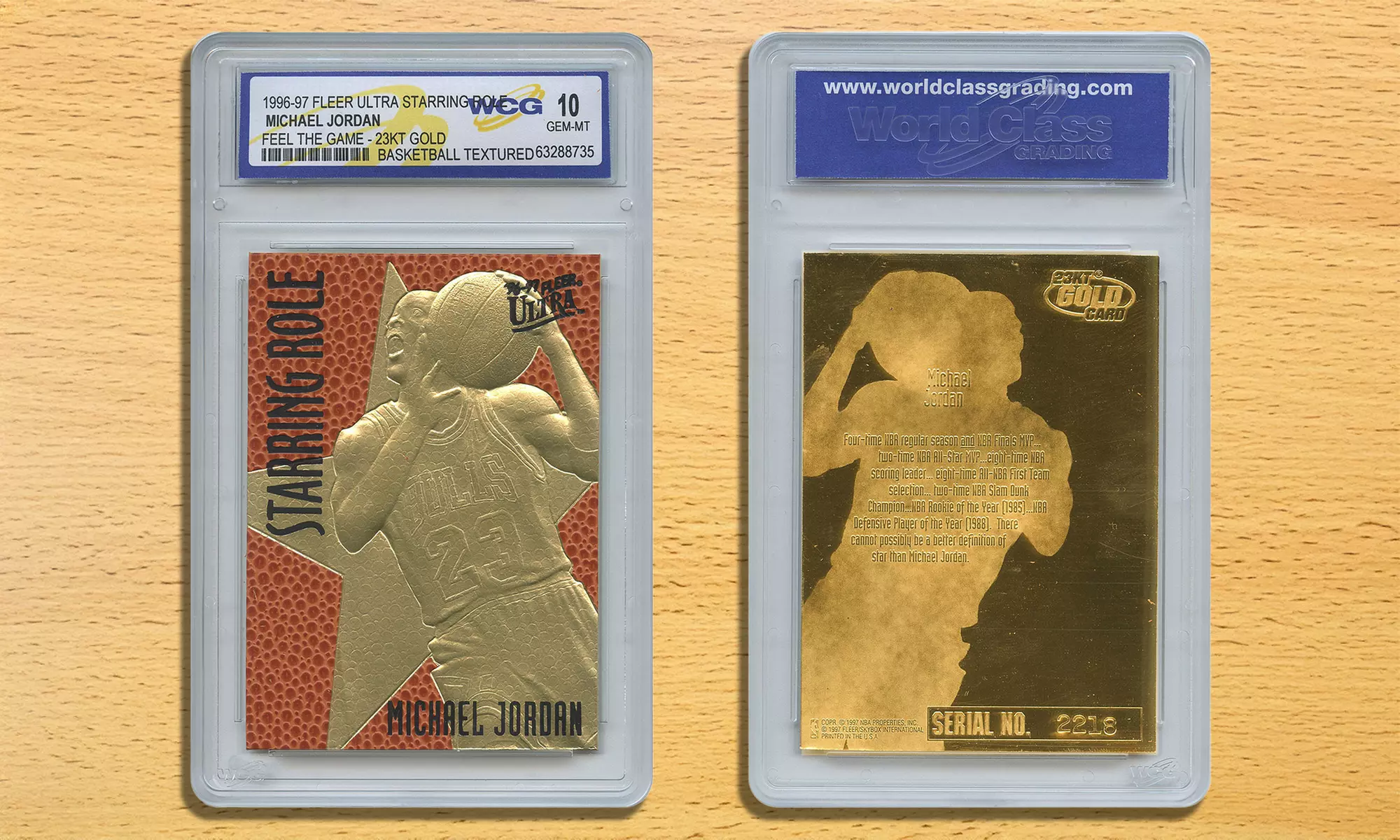 Michael Jordan 2-Card Set Red Holo Refractor Signature & Starring Role FTG GM10
