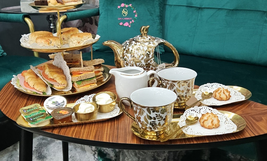 Image 1: Traditional Afternoon Tea for 2, 3, or 4 with Scrumptious Delights