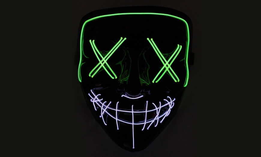 Image 1: Halloween LED Purge Mask Light Up Funny Masks