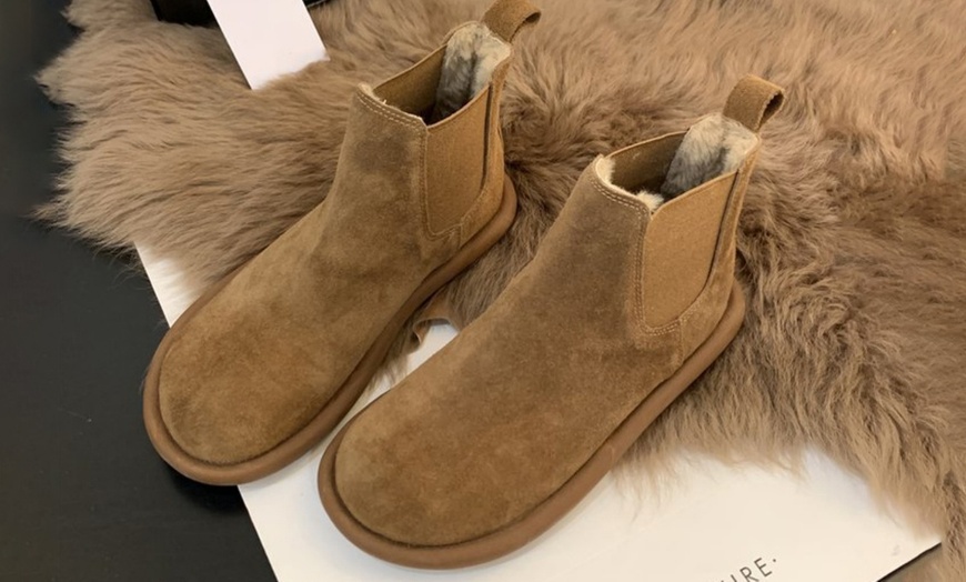 Image 8: Lined Warm Ankle Boots