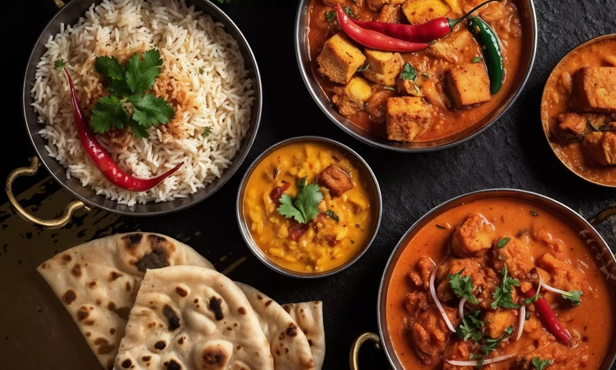 Indulge in Full Meal - Main, Rice or Bread, Dessert & Wine/Beer