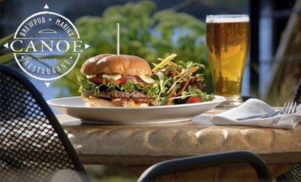 $15 For $30 Worth of Seasonal Cuisine and Micro-brews at CANOE Brewpub - Primary Image