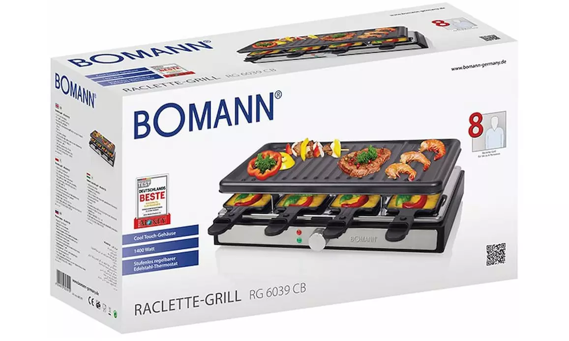 Bomann gourmet grill voor 8 personen