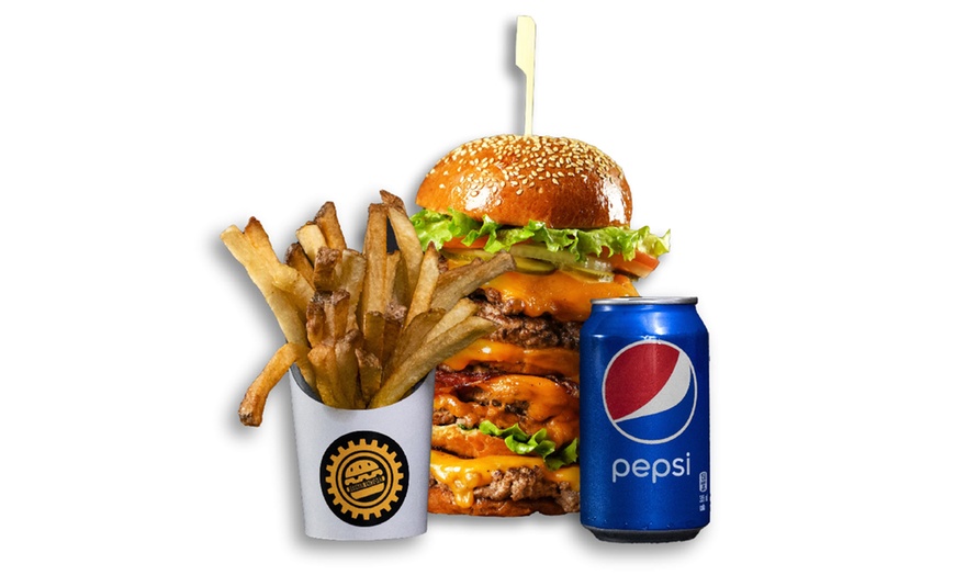 Image 8: Family Feast: Burgers, Fries, Onion Rings, Milkshakes, 2 Pepsis & More