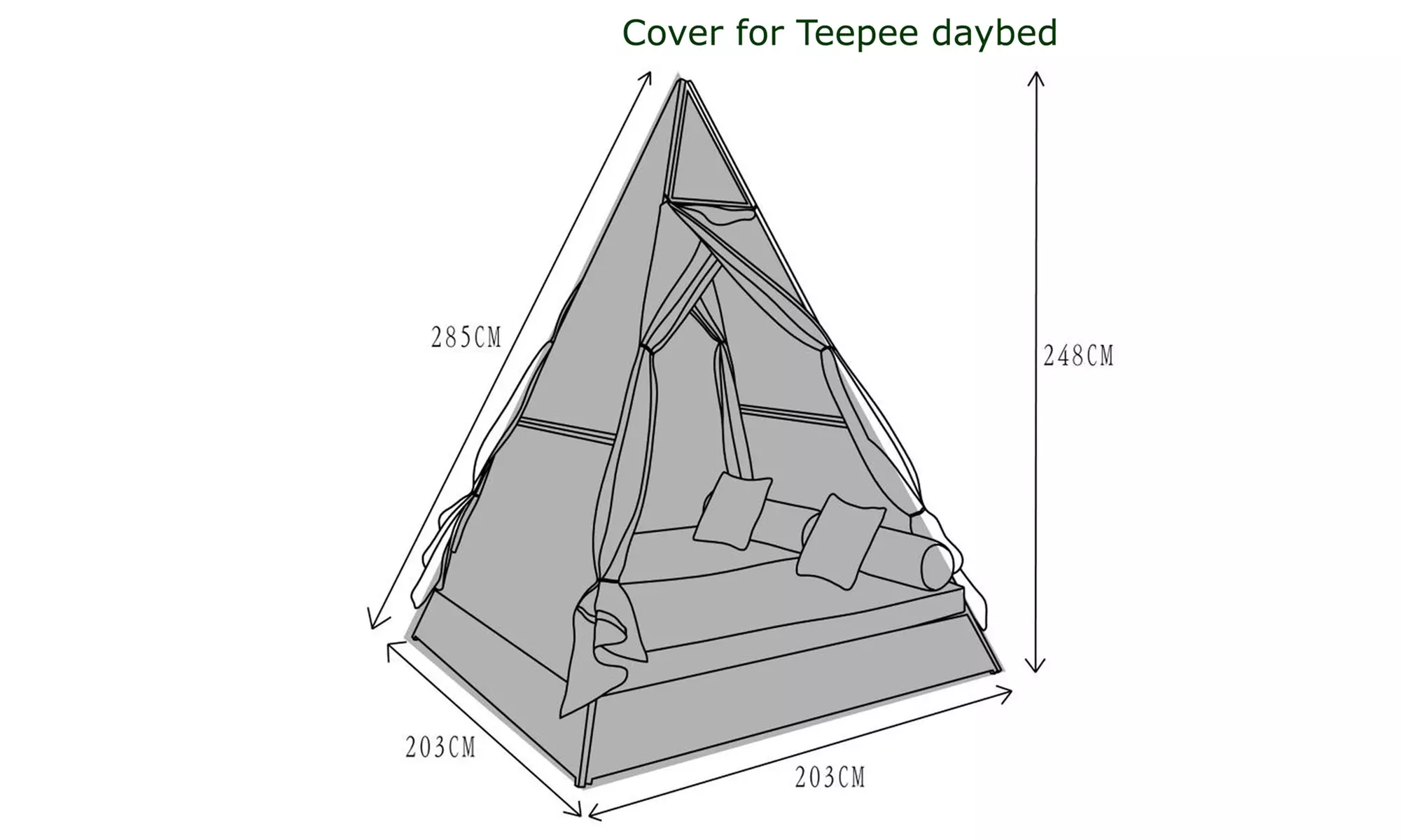 Signature Weave Toronto Outdoor Rattan Garden Day Bed with Curtains