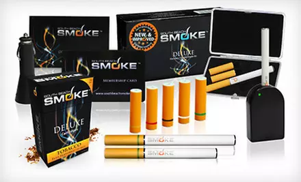 $24 for a South Beach Smoke Tobacco or Menthol e-Cigarette Deluxe Starter Kit ($166.65 List Price). Free Shipping. - Second Medium