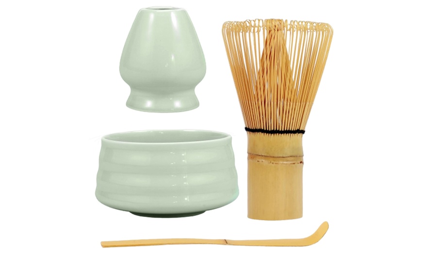 Image 8: Four-Piece Traditional Japanese Matcha Tea Set
