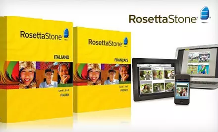 $299 for a Rosetta Stone Italian or French Level 1–4 Box Set  ($716 Unbundled List Price). Shipping Included. - Primary Image