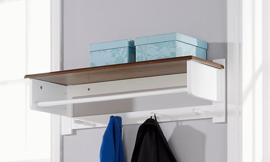 Image 3: Storage Bench + Coat Hook Unit