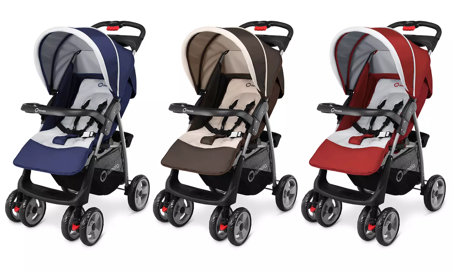 Lionelo Sportbuggy-Kinderwagen „Emma“ in Rot, Braun oder Blau - Primary Image