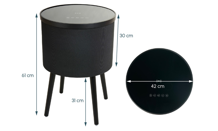 Image 4: Table haut-parleur 360° "Fenix" : subwoofer 65 W et LED RBG