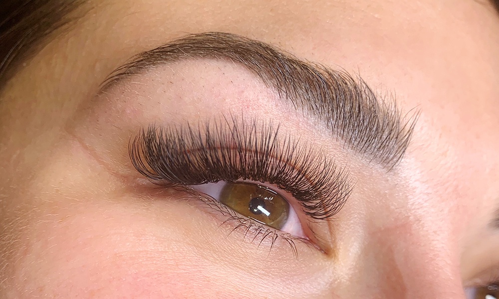 Classic or Volume Eyelash Extensions Sets with Optional Two-Week Fill