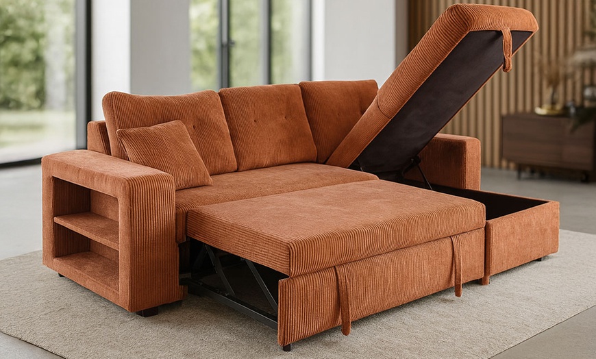 Image 11: Canapé d'angle convertible Kocoon "San Diego" 4 places avec coffre