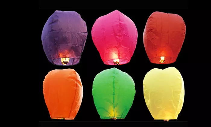 Chinese Sky Lanterns with Fuel Patches from Sky Lanterns (Up to 60% Off). Two Options Available. - Second Medium