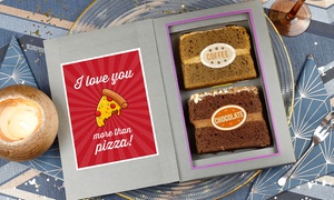 Personalised Card and Two Cake Slices, Free Delivery from Sponge Cakes