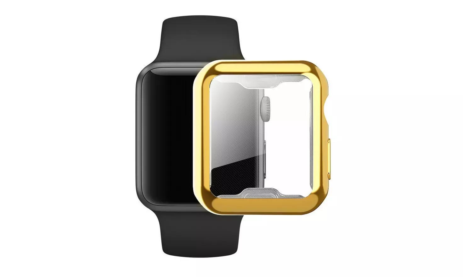 Chrome Full Cover Drop Resistant Bumper Screen Protector Case For Apple Watch
