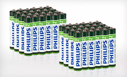 $10 for 48 Phillips AAA Batteries ($39.98 Value). Shipping Included. - Primary Image