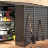 Image 6: Charcoal Black Steel Outdoor Garden Storage Shed