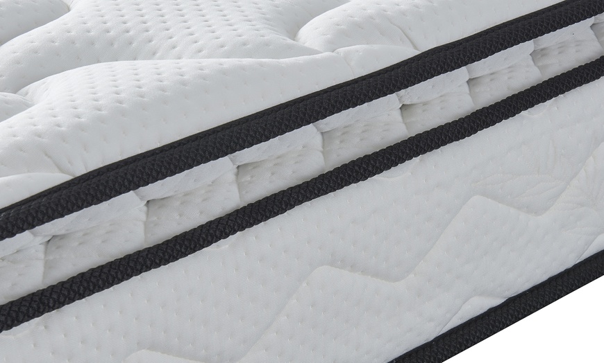 Image 5: Lit coffre Cômes tissu, matelas mémoire de forme en option. Sampur