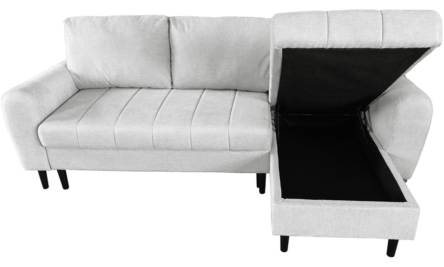 Image 25: DS Living Sienna 3 Seater Corner Sofa Bed with Storage