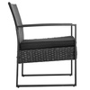 Image 9: Outsunny Square PE-Wicker Bistro Set in black, grey or brown