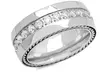 1.12 Cttw Men's Stainless Steel Chain Link Inlay Ring With Cubic Zirconia - Second Medium