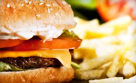 Burgers and Beverages or Cheeseburger Dinner for Two at MoMak's Backyard Malts & Burgers - Primary Image
