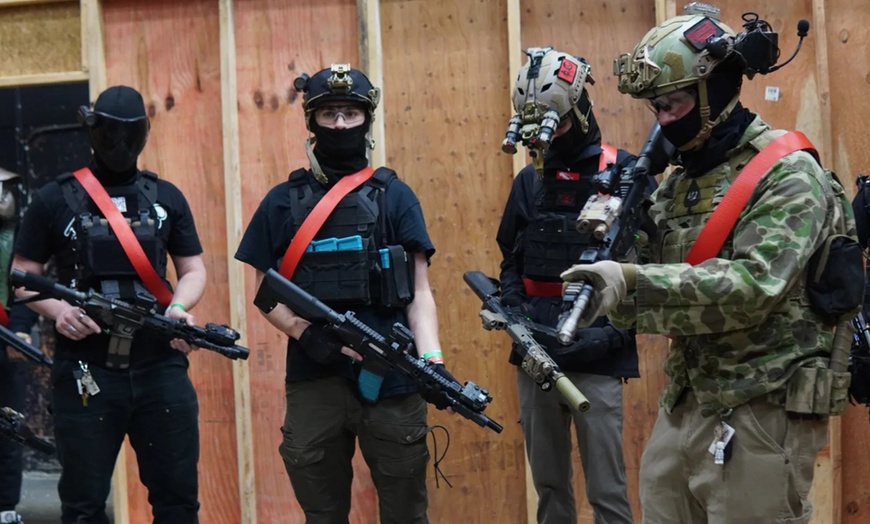 Image 2: Four-Hour Airsoft Package for Up to Four with Gun Rental and Mask 