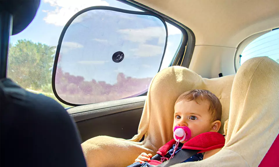 Lot de 2 pare-soleils simple de fixation, idéaux pour les enfants et animaux - Primary Image