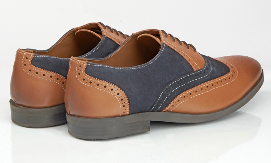 Image 3: Men's Leather Two-Tone Brogues