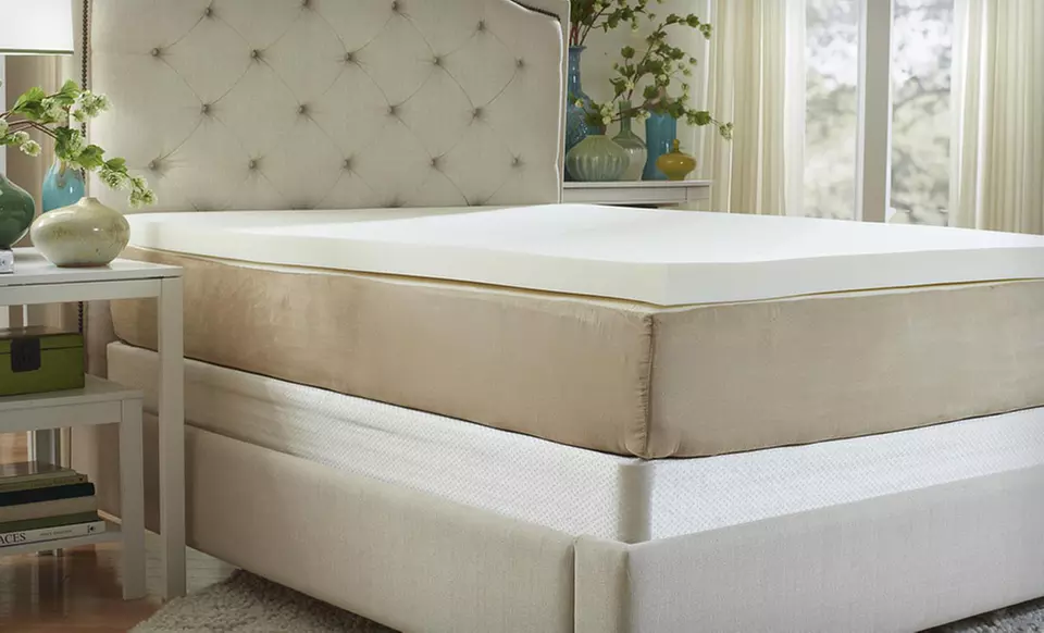 Nature's Sleep HD Visco Memory-Foam Mattress Topper with Cover (Up to 68% Off). Multiple Sizes Available. Free Shipping. - Second Medium