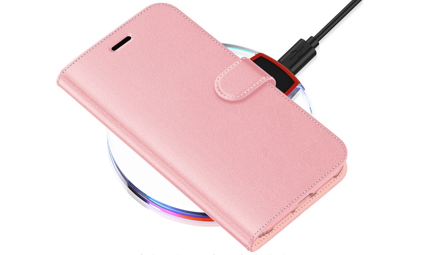 Image 11: Wallet Case for iPhone 11with Card Holder and Stand