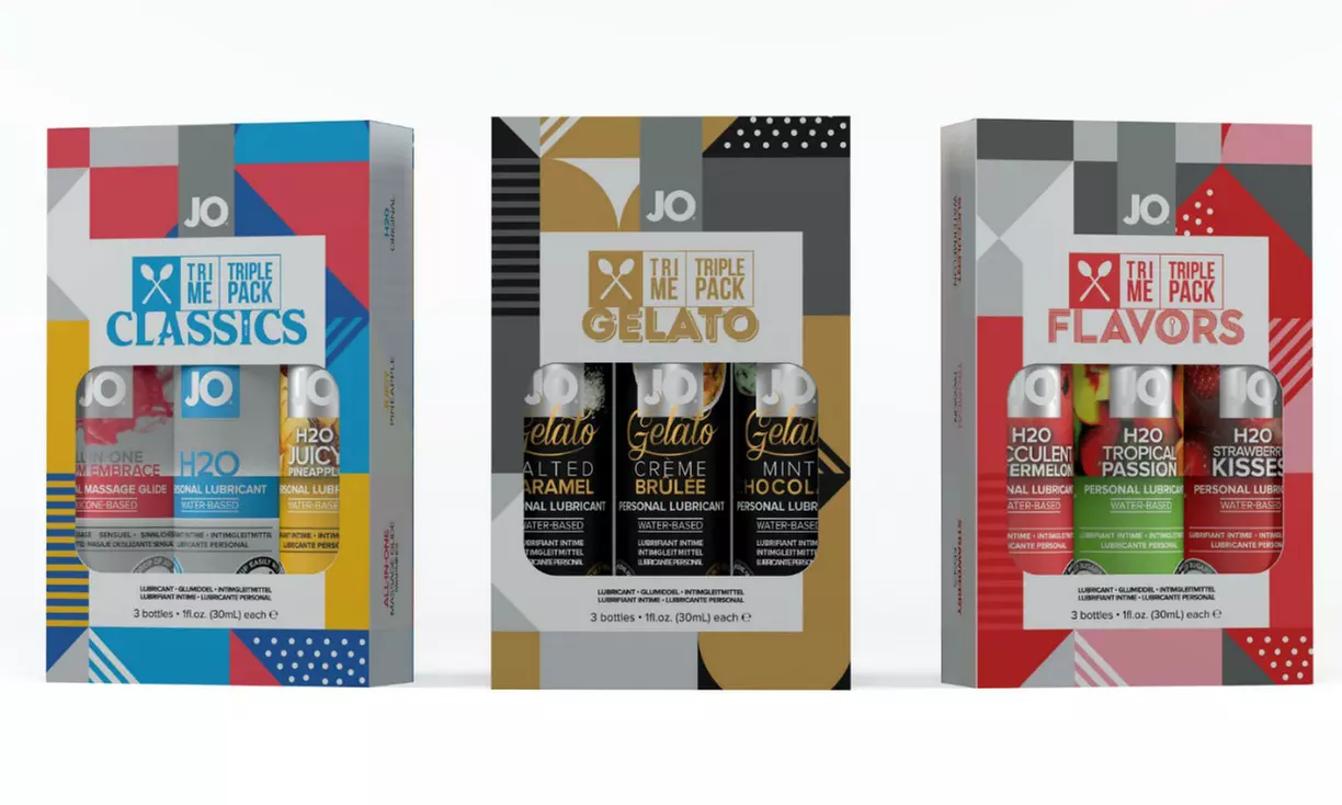Tri Me Water-Based Personal Lubricants (1 Oz.; 3-Pack) - Primary Image