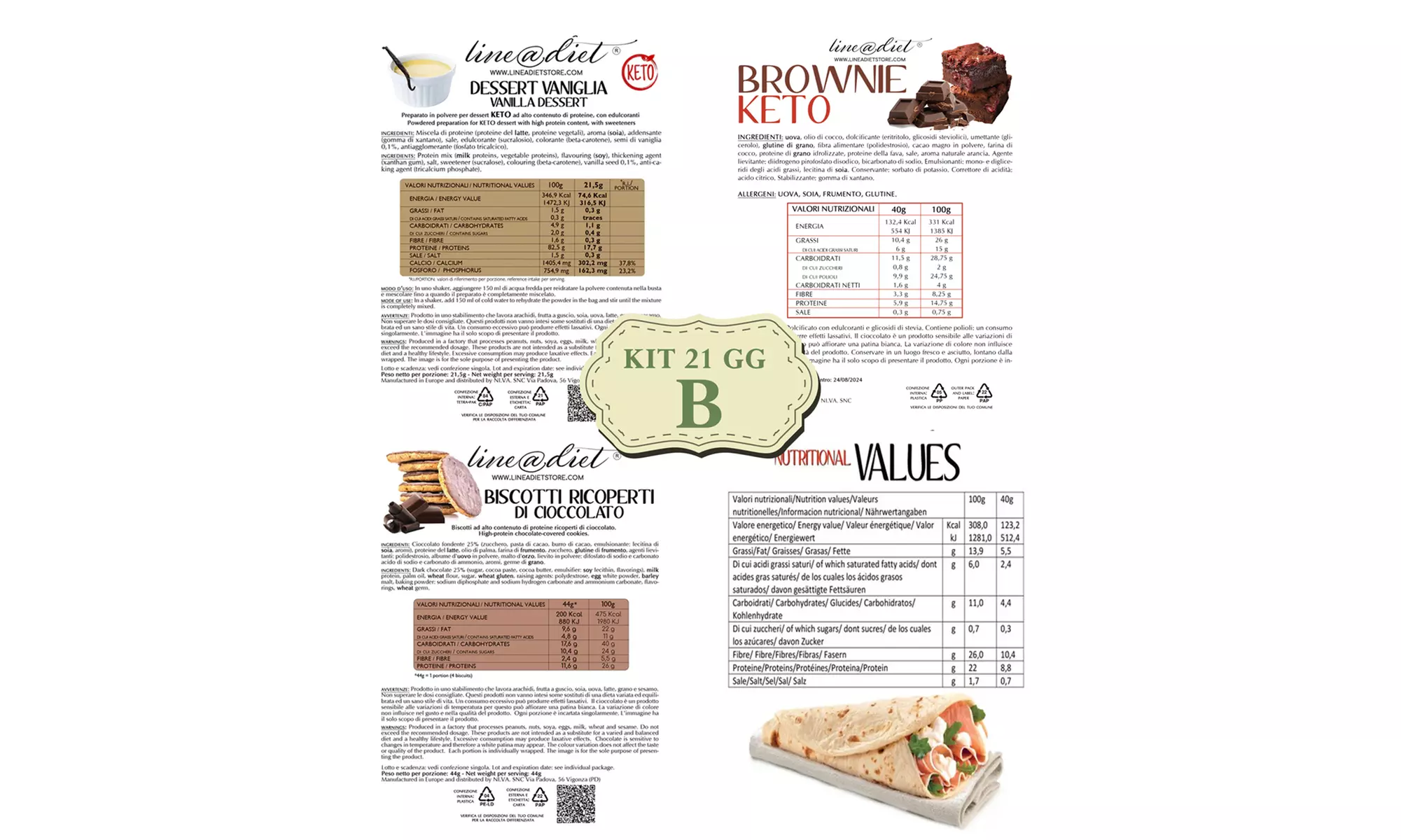 Box Dieta Keto Line@ per 21 giorni con guida alimentare
