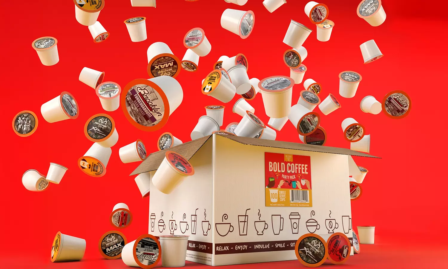 Two Rivers Coffee Variety Sampler Pack K-Cup Brewers, 40 or 100 Count