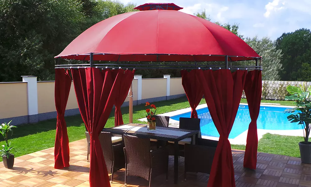 Swing & Harmonie Gartenpavillon „Lavo“ mit LED-Beleuchtung