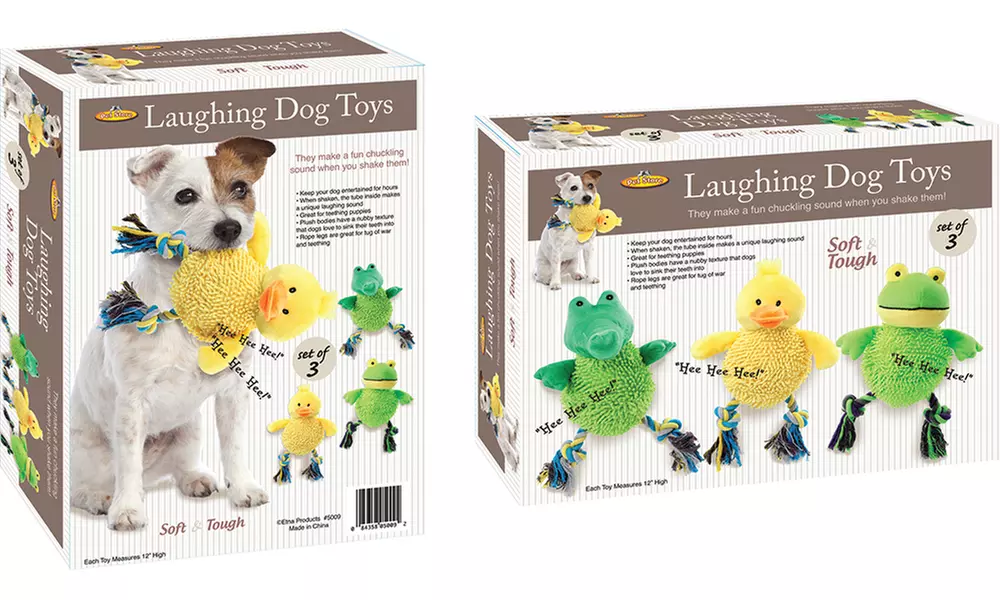 Laughing Dog Toys with Sound (3-Pack) - Primary Image