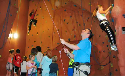 $12 for Two Climbing Passes and Equipment Rental at Courts Plus in Elmhurst (Up to $24 Value) - Primary Image